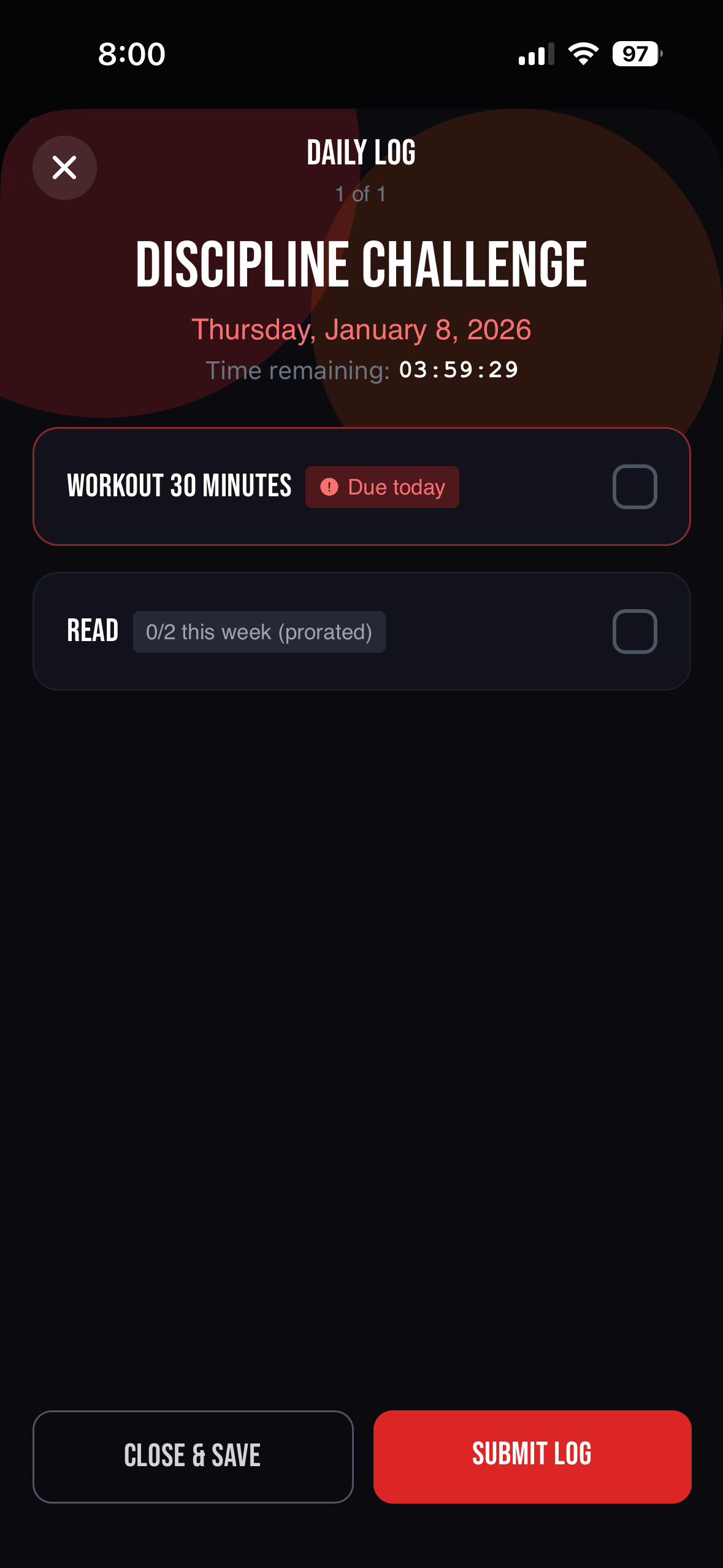 Feed - Track daily progress