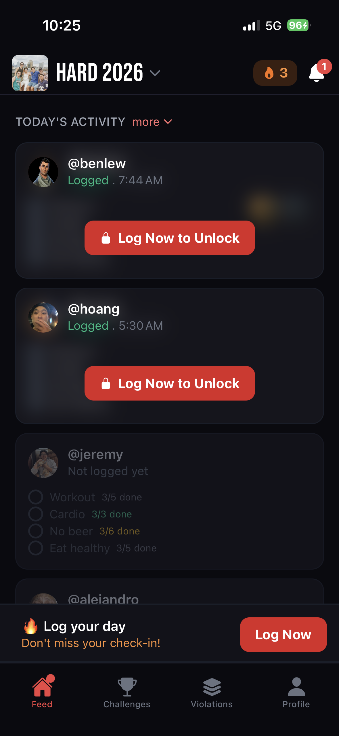 Daily Log - Submit your progress