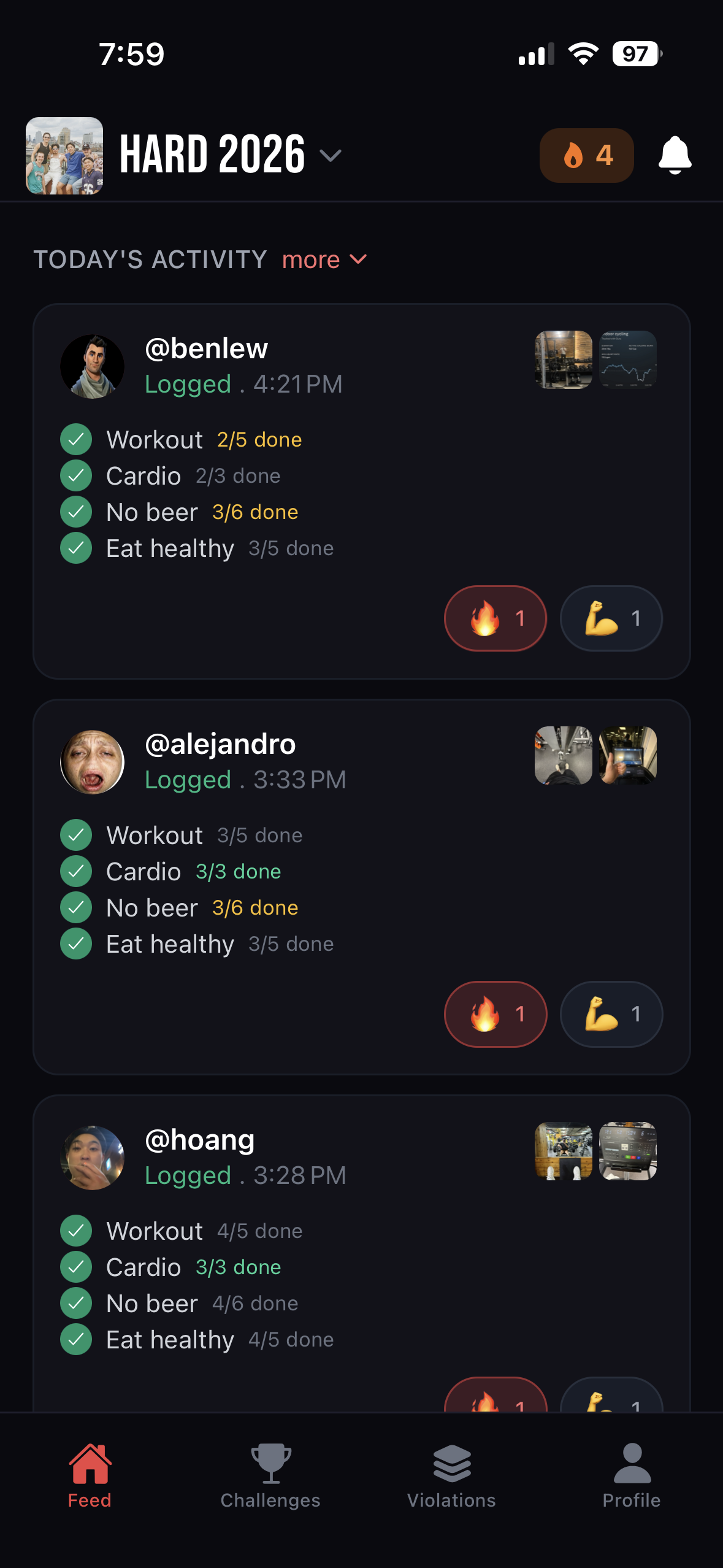 Challenge - View rules and invite friends