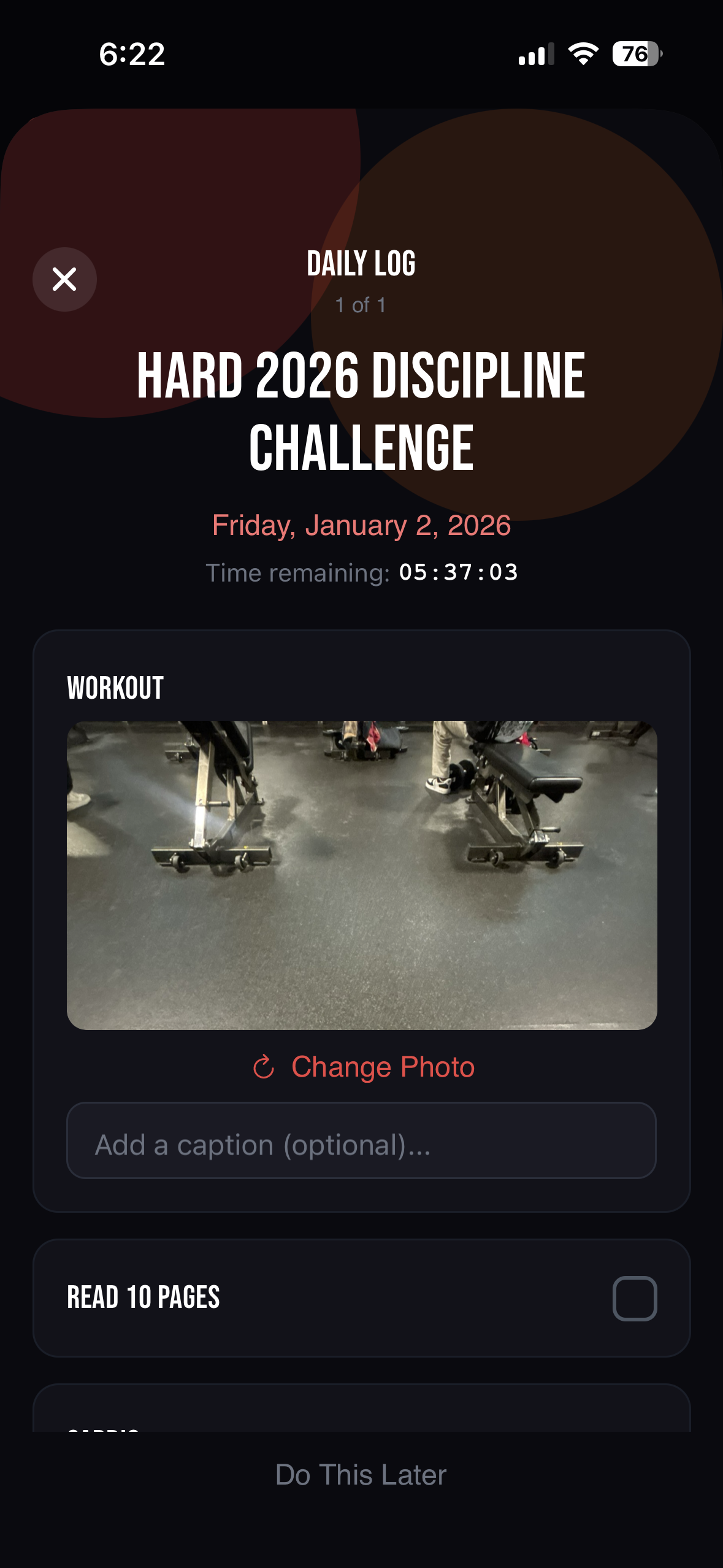 Daily Log - Submit your progress